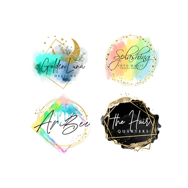 Custom Watercolor-Inspired Logo Design with Premium Quality (Up to 7 Concepts)